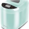 Elite Gourmet EBM8103M Programmable Bread Maker - 2LB Digital Machine with 19 Settings, Gluten Free, 3 Loaf Sizes & Timer, Mint