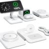 3-in-1 Magnetic Wireless Charging Station for iPhone, Apple Watch, and AirPods - Foldable MagSafe Fast Charger Stand