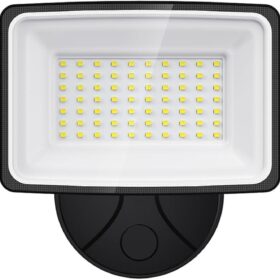 Onforu 130W LED Security Light - 13,000 Lumens Triple Head Outdoor Floodlight, IP65 Waterproof Wall Mount Fixture for Garage, Yard, and Entryway