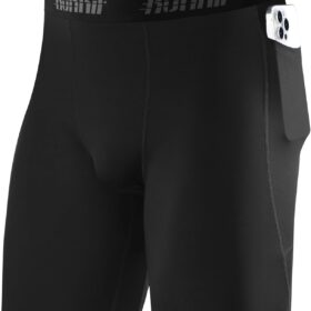 Runhit Men's 9" Compression Shorts with Pockets – Performance 2-in-1 Athletic Running Gear