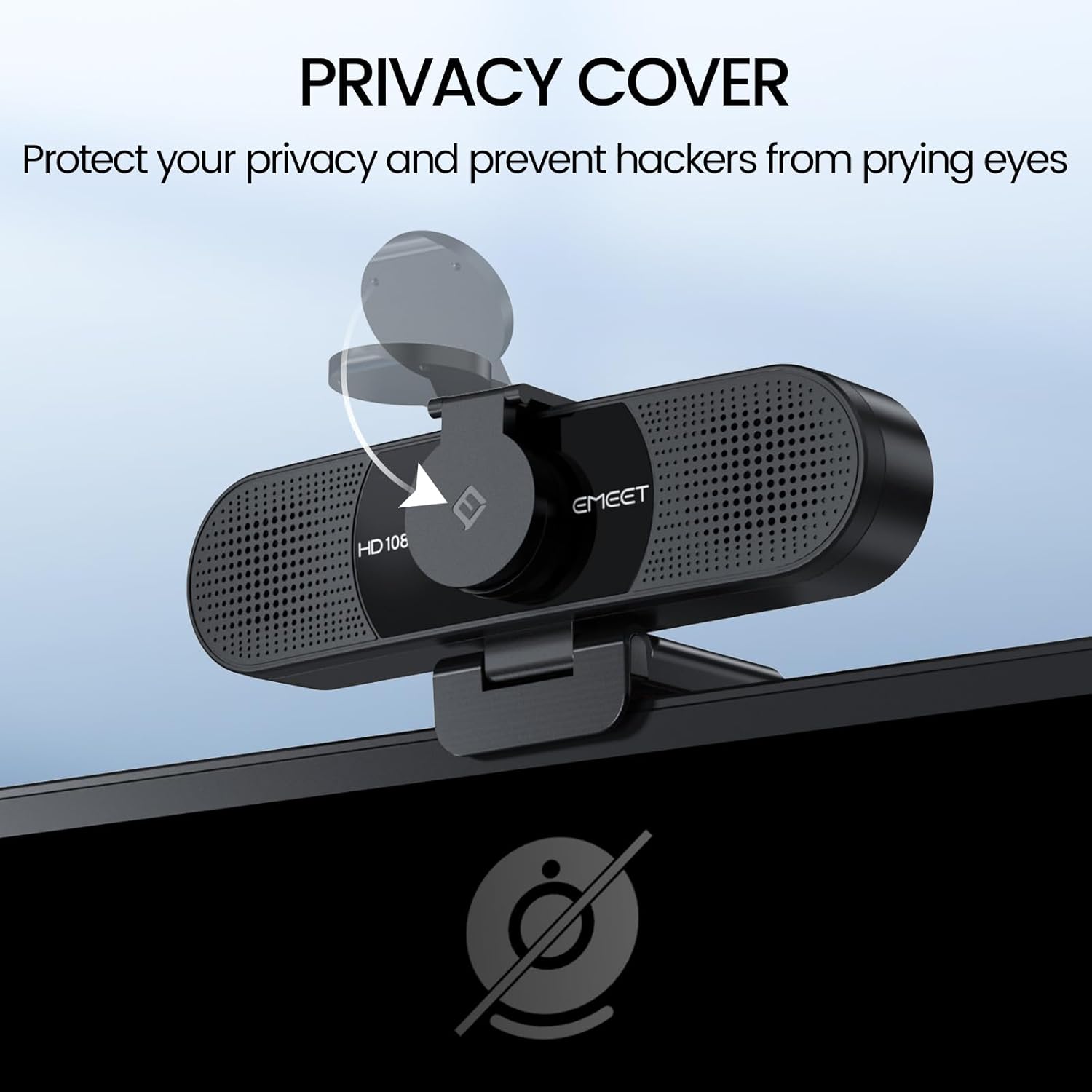 EMEET C960 1080P HD Webcam with Stereo Microphone & Privacy Cover | Plug & Play USB PC Camera for Zoom, Teams & Remote Work (2025 Updated Model)