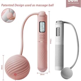 YOTTOY 2-in-1 Weighted Jump Rope for Adults & Cordless Digital Fitness Rope with LCD Counter & Removable Weights