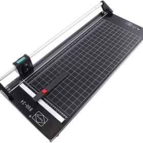 24 Inch Heavy-Duty Rotary Paper Trimmer – Precision Guillotine with Automatic Clamp & Self-Sharpening Blade for Office & Photo Cutting