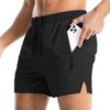 Aolesy Men's 5 inch Quick Dry Running Shorts – Lightweight Workout Athletic Shorts with Zipper Pockets