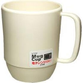 Japanese Style 12oz Unbreakable Plastic Coffee Mug - Microwave & Dishwasher Safe BPA-Free Travel Cup for Kids & Adults (White)