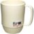 Japanese Style 12oz Unbreakable Plastic Coffee Mug - Microwave & Dishwasher Safe BPA-Free Travel Cup for Kids & Adults (White)