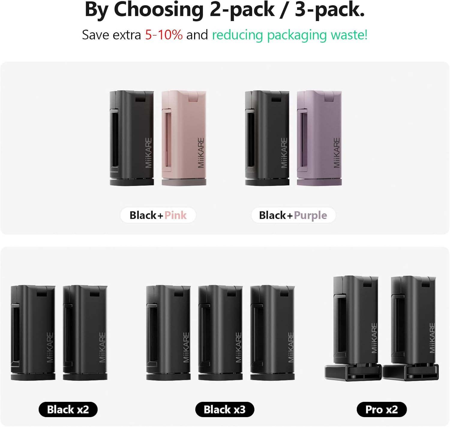 MiiKARE Airplane Travel Phone Mount – Universal Hands-Free Holder for Flight Tray Tables, Desks & Luggage – 360° Rotation & Portable Design