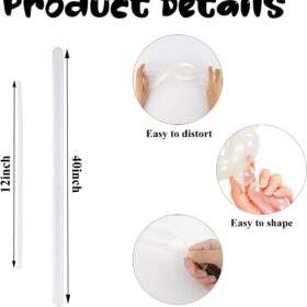 100Pcs Professional Clear 260 Latex Balloons – Premium Long Skinny Twisting Balloons for Animal Shapes, Magic Shows, and Kids' Party Decorations