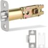 Adjustable Deadlatch Replacement for LOQRON Smart Locks - 2-3/8&rdquo; or 2-3/4&rdquo; Backset, 201 Stainless Steel Security Latch with Dust Box & Strike Plate
