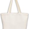 Heavy-Duty Canvas Tote Bag with Zipper & Pockets - Reusable Cotton Shopping, Work, & Beach Bag