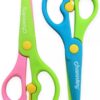 Channie's 2-Pack Safety Scissors for Toddlers – Self-Opening Training Scissors for Kids Ages 3-5 – Blunt Tip Preschool Arts & Crafts Tools for Fine Motor Skill Development