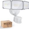 Philips Ultra-Bright LED Security Flood Light - 72W, 7400 Lumens, 3-Head Motion Sensor Outdoor Light with Dusk-to-Dawn, Waterproof Aluminum Garage and Yard Light, 5000K Daylight