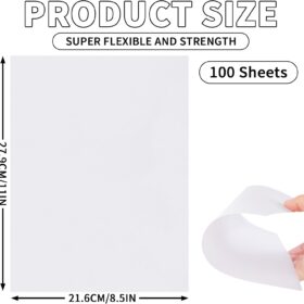 Premium White Cardstock 8.5” x 11” – 92lb/250gsm Heavy Weight Thick Printer Paper (100 Sheets) – Ideal for DIY Crafts, Invitations, and Business Cards