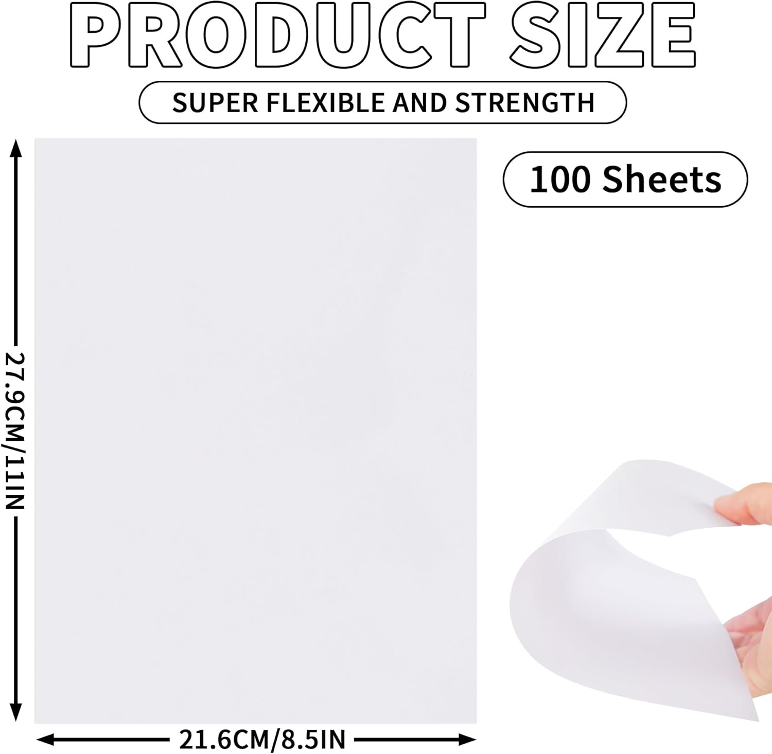 Premium White Cardstock 8.5” x 11” – 92lb/250gsm Heavy Weight Thick Printer Paper (100 Sheets) – Ideal for DIY Crafts, Invitations, and Business Cards