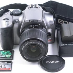 Canon EOS Digital Rebel 300D 6.3MP DSLR Camera (Renewed) with EF-S 18-55mm Lens - Gray