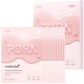 Medicube PDRN Pink Vita Coating Sheet Mask (10 Pack) | Korean Salmon DNA & Collagen for Glass Skin Hydration, Firming, & Brightening | Essential K-Beauty Face Mask Treatment