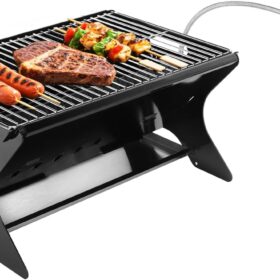 QuliMetal 3-in-1 Portable Camping Grill – Foldable Heavy-Duty Charcoal, Wood & Gas BBQ Fire Pit with Spark Screen & Carry Bag for Backpacking, Tailgating & Backyard