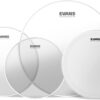 Evans G2 Clear Rock Drum Head Pack with 14” HD Dry Snare – 10”, 12”, 16” Tom Batter Heads