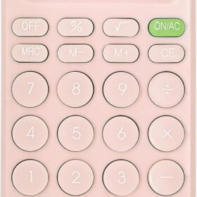 Cute Pink Calculator – 8-Digit LCD Display, Dual Power, Sensitive Silicone Buttons for Office, School & Home (Basic 4-Function)