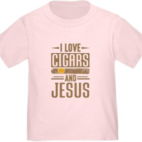 CafePress I Love Cigars and Jesus Christian Smoker T-Shirt for Toddlers | Cute 100% Cotton Graphic Tee