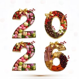2026 Graduation Candy Trays – 10 Inch Fillable Cardboard Numbers for New Years Eve Party Decorations & Snack Containers