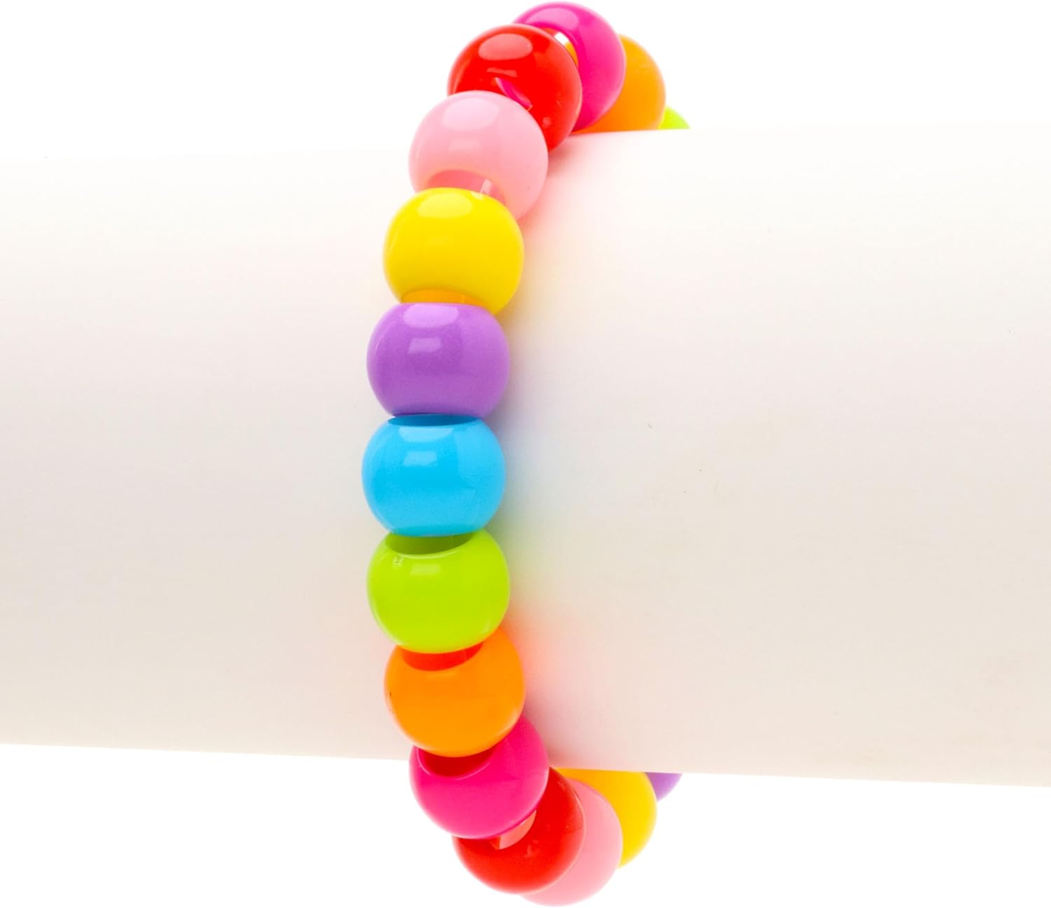 300Pcs Acrylic Large Hole Beads 10mm x 12mm - 5.7mm Wide Hole Barrel Beads for Hair Braids, Bracelets & DIY Crafts