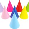 CANREVEL 16-Pack Pastel Birthday Party Hats – Rainbow Macaron Cone Hats for Men & Women – Fun Adult Party Supplies & Decorations