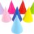 CANREVEL 16-Pack Pastel Birthday Party Hats – Rainbow Macaron Cone Hats for Men & Women – Fun Adult Party Supplies & Decorations