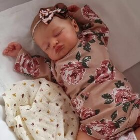 20 Inch Reborn Baby Girl Doll - Lifelike Soft Vinyl Newborn with Weighted Body, Hand-Rooted Hair & Accessories - Realistic Girl Toy Gift for Kids Age 3+