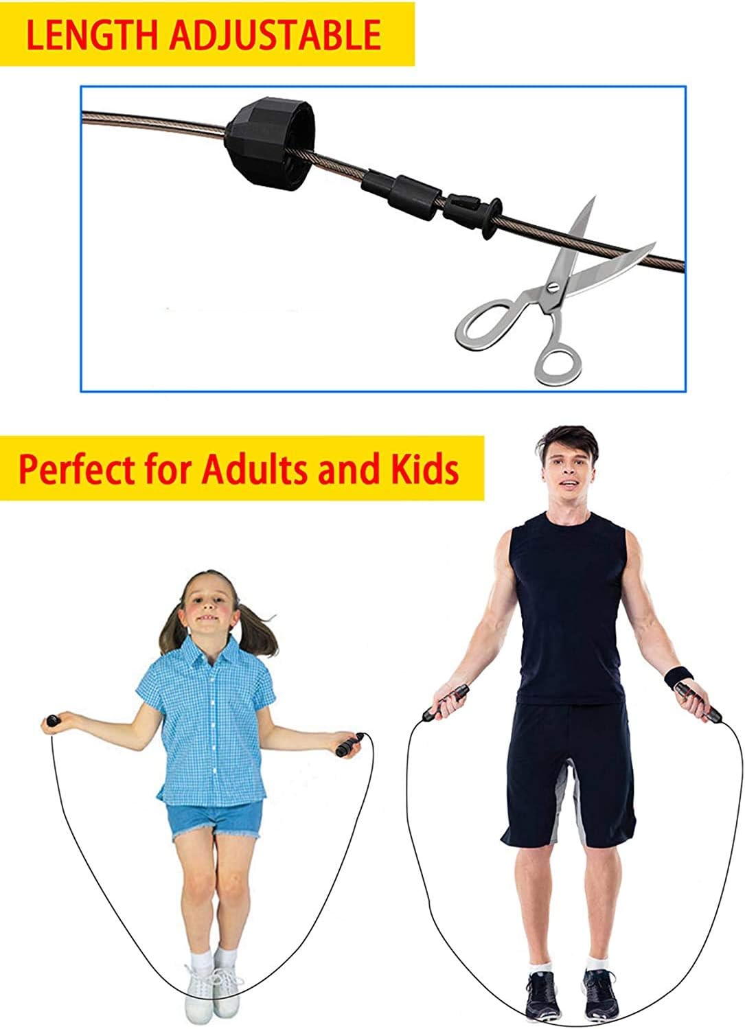 Redify Speed Jump Rope with Memory Foam Handles – Adjustable 10ft Cable for Cardio, Boxing, MMA & Fitness Training for Men, Women & Kids