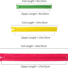 Outuxed 120Pcs Nylon Coil Zippers Bulk – Assorted Sewing Notions Kit in 20 Colors & 3 Sizes (7.8”, 12”, 16”) for DIY Crafting, Tailoring, & Clothes Repair
