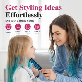 Vibrant Washable Hair Chalk Combs for Girls – 10 Color Temporary Hair Dye Kit, Safe Non-Toxic DIY Makeup for Kids, Birthday Party Favors & Cosplay Dress-Up Gifts