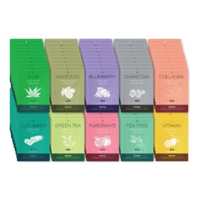 U-NEED 100-Piece Premium Korean Face Mask Variety Pack – 10 K-Beauty Sheet Masks for Hydrating, Tightening, & Brightening (Tencel Sheets, Made in Korea)