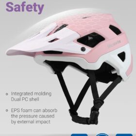 Scavin Adult Mountain Bike Helmet – NTA 8776 E-Bike Certified, Lightweight MTB/Road Cycling Protective Gear with Removable Visor & Magnetic Buckle