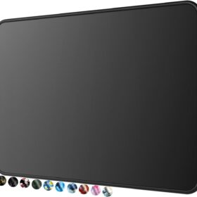 MROCO Non-Slip Gaming Mouse Pad [8.5 x 11 Inch] – Anti-Fray Stitched Edges, Waterproof Surface, Premium Rubber Base for Laptop & Computer, Standard Letter Size – Black