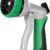RESTMO Heavy Duty Metal Garden Hose Nozzle - High Pressure 7-Pattern Sprayer with Flow Control Shutoff for Car Washing, Pet Cleaning, and Lawn Care