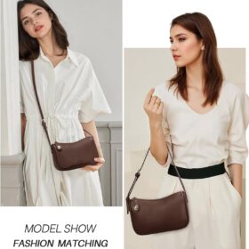 CHOLISS Vegan Leather Crossbody Shoulder Bag for Women – Anti-Theft RFID Blocking Purse with Secure Zipper Closure