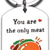 Funny Taco Keychain for Boyfriend & Husband – Romantic 'Meat for My Taco' Anniversary Gift for Couples