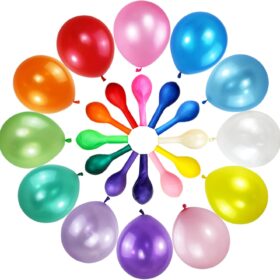 120Pcs Premium Latex Party Balloons - 12 Inch Assorted Rainbow Color Pack for Birthday, Wedding, Baby Shower & Rainbow Decorations