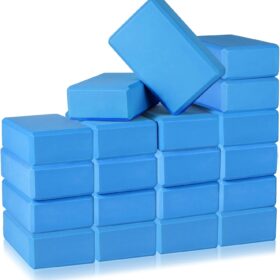 Honoson 20-Pack Premium Yoga Blocks – 9x6x3 Inch High Density EVA Foam Bricks for Pilates, Stretching, Meditation, and Physical Therapy (Dark Blue)