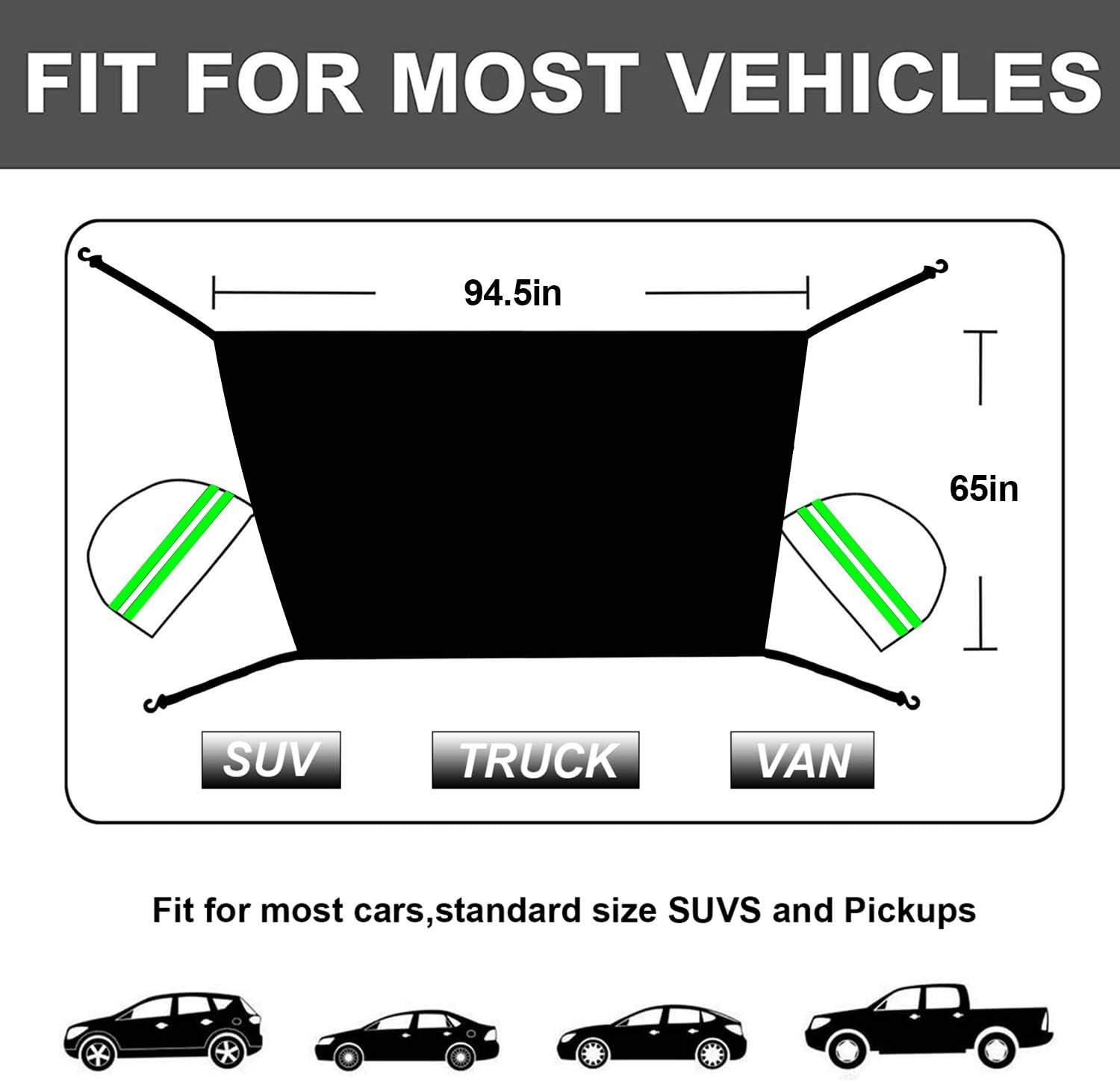 Extra Large All-Season Windshield Snow Cover with Mirror Protection - Waterproof Frost & Sun Guard for Cars, Trucks & SUVs