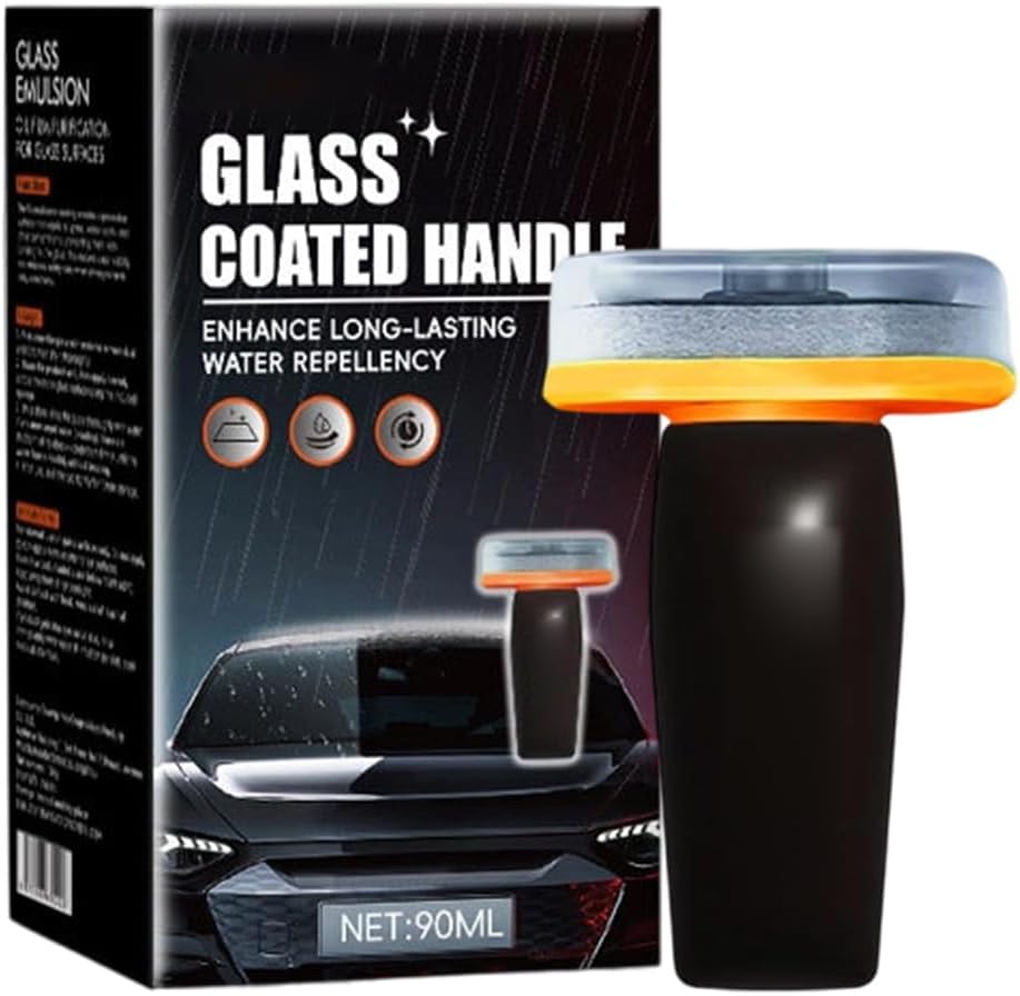 Car Window Glass Oil Film Remover – 2026 Upgrade Windshield Cleaning Kit with Polishing Brush – Restores Clarity & Visibility for Safer Driving (90ml)