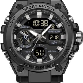 KXAITO Military Tactical Watch for Men - Waterproof Outdoor Sports Watch with LED Digital Display, Alarm, Stopwatch & Date Functions