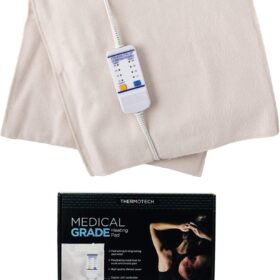 Thermotech Digital Moist Heating Pad - Extra Large 14x26 Clinical Grade Electric Heat Pad for Back Pain, Muscle Spasms, and Arthritis Relief with Auto-Moist Technology