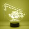 Personalized Construction Crane LED Night Light – Custom Engraved Acrylic Sign with Remote & 16 Colors – Unique Home Décor or Gift for Kids