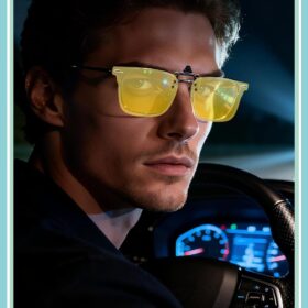 LianSan Polarized Clip-On Sunglasses for Night Driving – Anti-Glare UV400 Lenses That Flip Over Prescription Eyewear for Men & Women