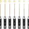 7-Piece Precision Hex Driver Set – Titanium Coated Allen Wrench Kit for RC Cars, Drones & Hobby Models