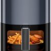 Simple Deluxe 12-in-1 Digital Air Fryer, 6.34 Quart Large Capacity Oilless Cooker with Viewing Window and Nonstick Dishwasher-Safe Basket, 1700W, Grey