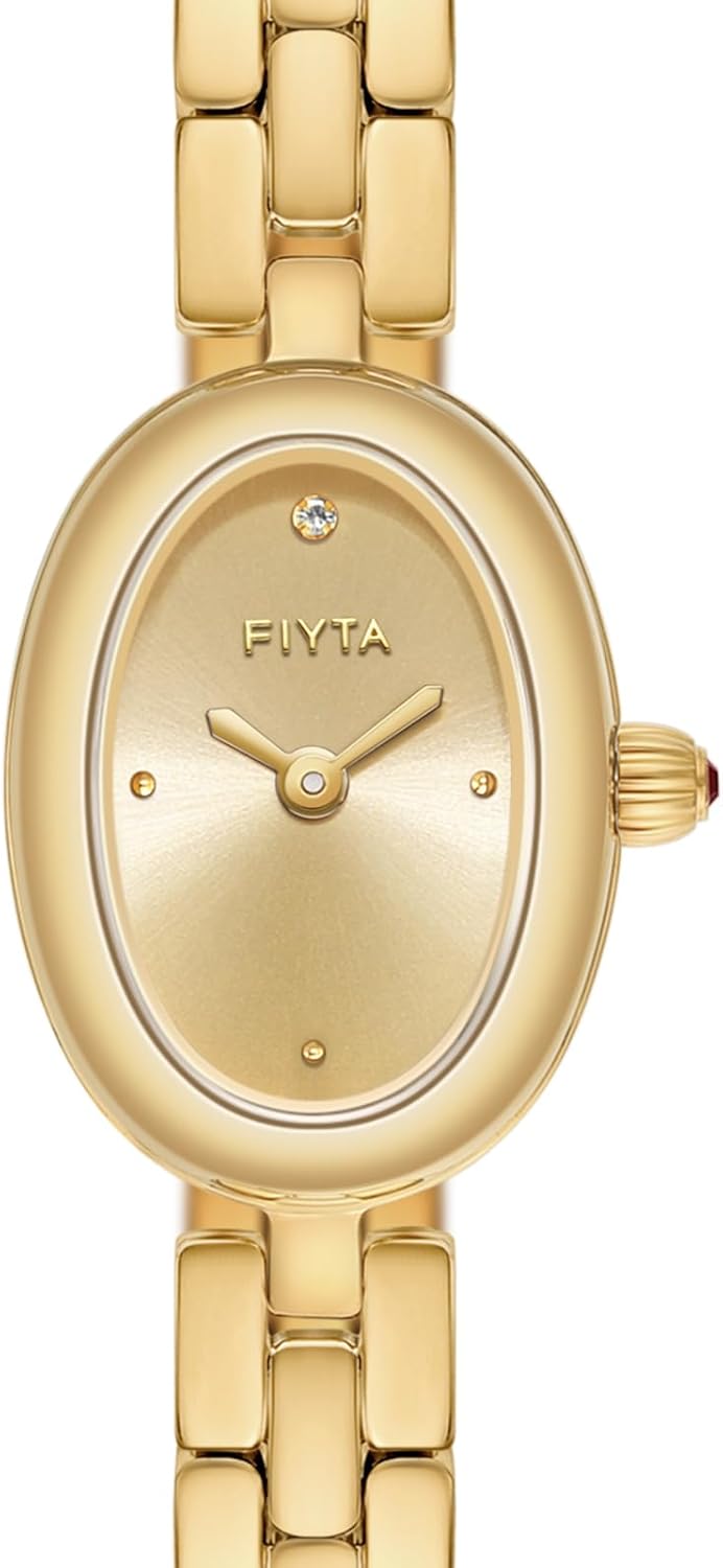 Vintage Gold Watches for Women – Small Oval Bracelet Watch with Dainty Dial, Waterproof Dress Timepiece in Elegant Gift Box