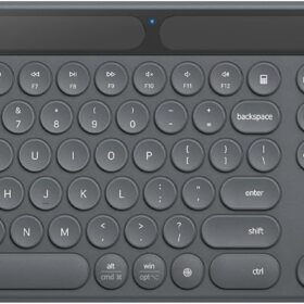 iClever HS99 Solar Bluetooth Keyboard - Wireless Rechargeable Keyboard with Solar & Indoor Light Charging, 3-Device Multi-Platform Connectivity, Full Size with Numeric Keypad, Quiet Scissor Keys for Mac & Windows